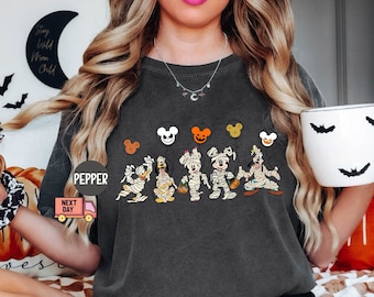 Comfort Color Disney Halloween Skeleton Shirt, Disney Halloween Matching Shirt, Disney Balloon Shirt, Mickey and Friends Shirt, Disney Gifts