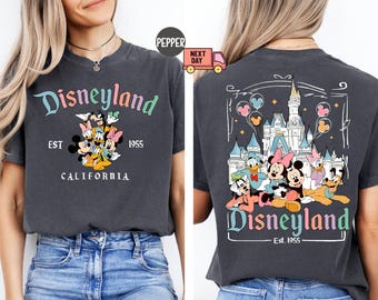 Camiseta Comfort Colors® de Disneyland California, Camiseta Disneyland Est. 1955, Camiseta Disneyworld, Camiseta Disney, Camiseta de Mickey y sus amigos