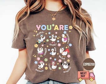 Comfort Colors® Silly Goose You Are Kind Shirt, Teacher Affirmation Tee, Back to School Shirt, SEL Teacher Shirt, Cute Goose Shirt, Gift