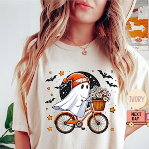 Comfort Color Gift,Halloween Ghost Shirt, Cute Ghost Shirt, Womens Halloween Shirt, Cute Fall Shirt, Spooky Season Shirt, Gift For Halloween