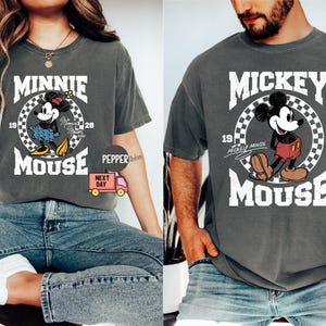 Comfort Colors Retro Disney Couple Mickey Minnie Mouse Shirt,Walt Disney World T-shirt,Classic Mickey Minnie 1028,Wdw Magic Kingdom,Disney