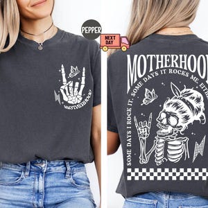 Comfort Colors® Motherhood Sometimes I Rock It Sometimes It Rocks Me Shirt, Mama Shirt, Mom Shirt, Rocker Mom Gifts, Mothers Day Gift, Gift