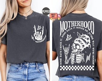Comfort Colors® Mutterschaft Manchmal rocke ich es manchmal rockt es mich Shirt, Mama Shirt, Mom Shirt, Rocker Mom Geschenke, Muttertagsgeschenk, Geschenk