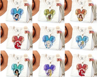 Regalo Comfort Color, Regalo per maglietta personalizzata da principessa, Maglietta principessa Disney, Maglietta di compleanno Disney, Regalo per maglietta da principessa, Regalo maglietta Disney per ragazza