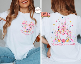 Comfort Colors®  Happiest Place on Earth Shirt, Magic Kingdom Shirt, Disney Castle Shirt, Mickey Mouse Shirt, Disney World Trip Shirt