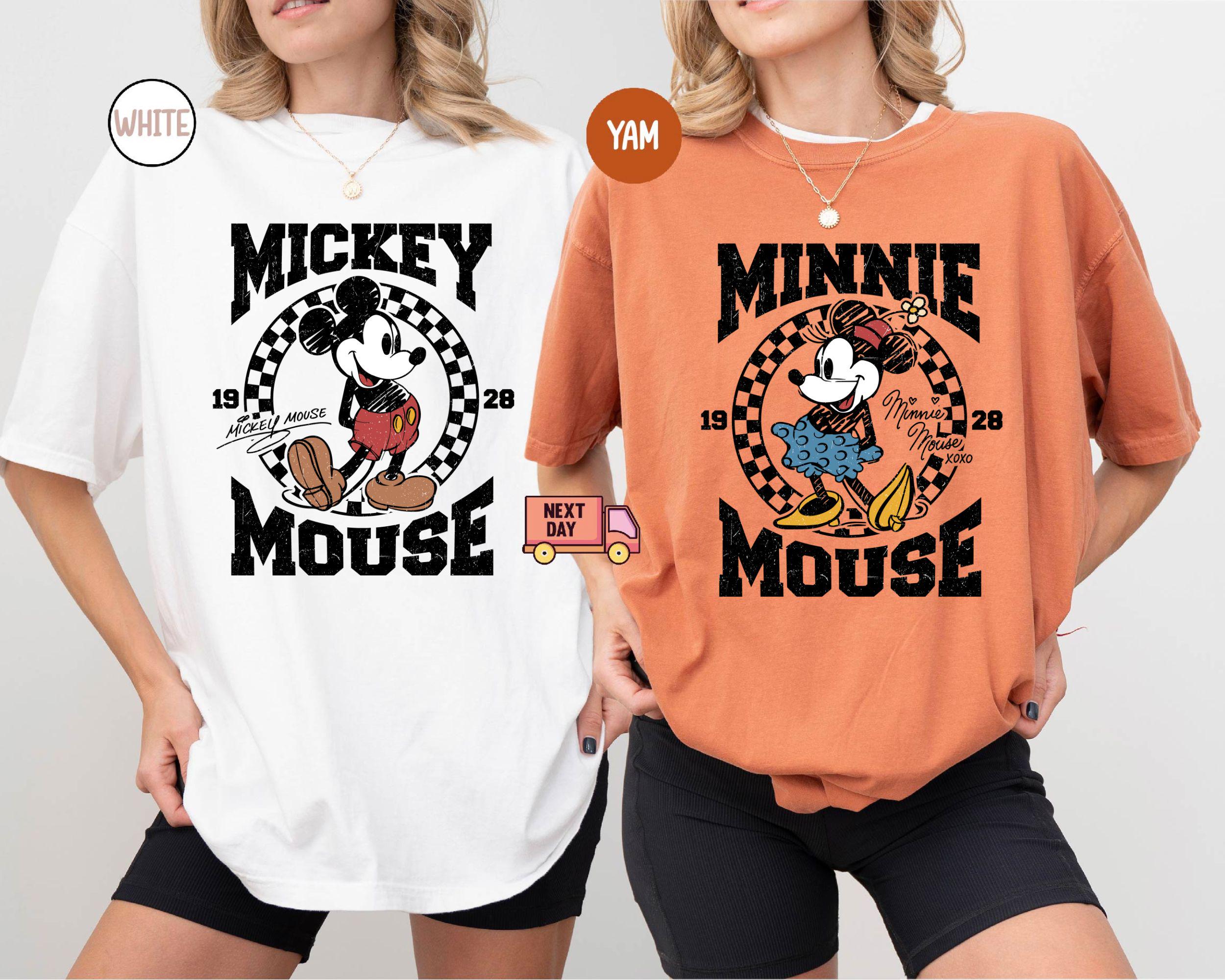 Comfort Colors Retro Disney Couple Mickey Minnie Mouse Shirt,walt