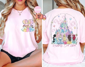Comfort Colors® Disney Princess Castle Shirt, Disneyland Castle Best Friends Gift, WDW Girls Trip Shirts, Disney World Vacation Shirt, Gift