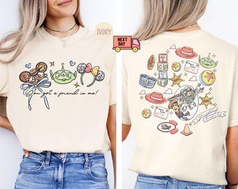 Comfort Colors® You’ve Got a Friend in Me Coquette Bow Shirt, Girly Toy Story Friends Tee, Retro Pastel Park Day Disney Trip Shirt