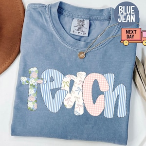 Comfort Colors® Floral Teacher Shirt Cute Teacher Gift Spring Floral Teacher Tee Gift for Teacher Teaching Shirt Teacher Appreciation Gift