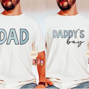 Comfort Colors® Daddy and Daddy&#39;s Boy Matching T-shirt, Father&#39;s Day, Gift for Father, Gift for Dada Shirt, Best Dad Ever, Father Birthday