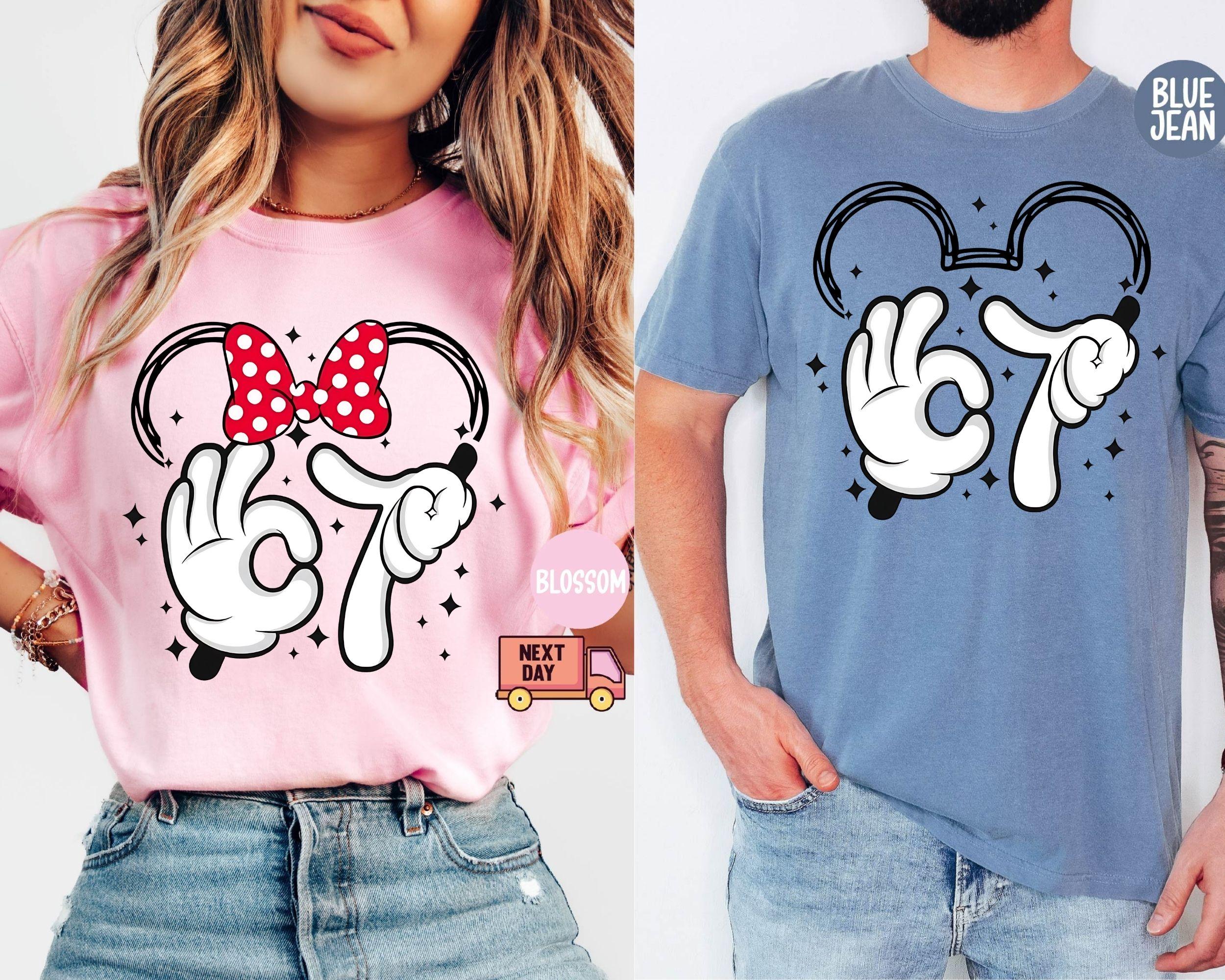 Comfort Colors® Disney Mickey and Minnie Six Seven Meme Shirt