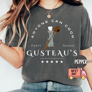Comfort Colors® Disney Ratatouille-shirt, Disney shirt schattige muis, shirt van chef-kok Remy, shirt Pixar Ratatouille, shirt van Remy Gusteau