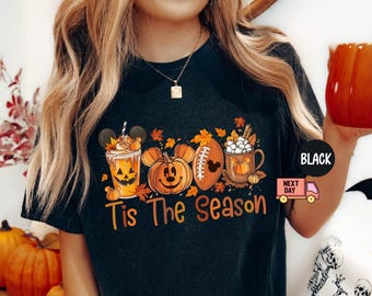 Comfort Colors® Tis The Season Disney Shirt, Disney Fall Shirt, Fall Shirt, Disney Pumpkin Shirt, Mickey Autumn Shirt, Pumpkin Season Shirt