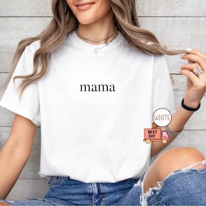 Comfort Colors® Mama and Dad T-Shirt, Matching Mom and Dad Shirts, Best Mom Ever, Best Dad Ever, Custom Mom Gift, Personalized Dad Shirt