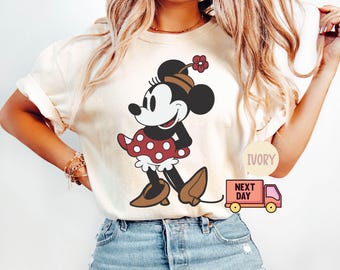 Koszulka Comfort Colors® Disney Classic Minnie Mouse Pose, Koszulka Minnie, Koszulka Disney Holiday Vacation, Koszulka Disney Retro, Koszulka Vintage Minnie