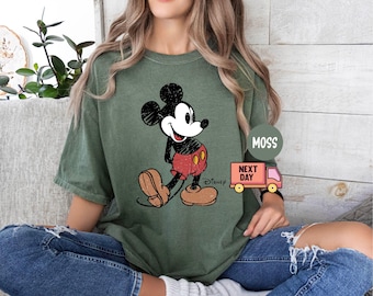 Comfort Colors® Disney Classic Mickey Mouse Pose Shirt, Mickey Shirt, Disneyland Holiday Vacation T-Shirt, Disney Retro T-Shirt, Vintage Tee