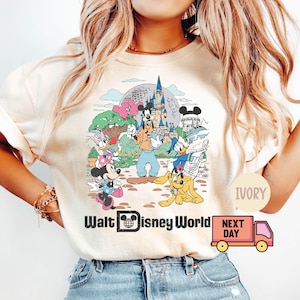 Comfort Colors Retro Walt Disneyworld Shirt, Vintage Disneyworld Shirt, Mickey And Friends Shirt, Retro Disney Shirt, Disney 2025 Trip Gifts