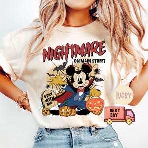 Comfort Colors® Vintage Mickey Halloween T-Shirt, Disney Halloween Kürbis Shirt, Nightmare On The Main Street Shirt, Halloween Kürbis Shirt, Geschenk