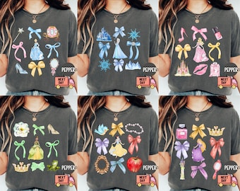 Comfort Colors Disneyland Princess Shirt, Snow White Tee, Cinderella Shirt, Rapunzel Shirt, Princess Ariel Shirt,Disney Princess Jasmine Tee