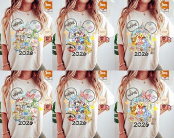 Comfort Colors® Custom Disney Trip 2026 Shirt, Disney Family Shirt, Mickey & Friends Shirt,Disney Family Matching Shirt,Magical Castle Shirt