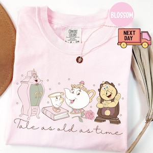 Comfort Colors® Vintage Tale As Old As Time Shirt, Disney Princess Shirt, Beauty and The Beast Disney Shirt,Disneyland Trip Tee,Gift for Her