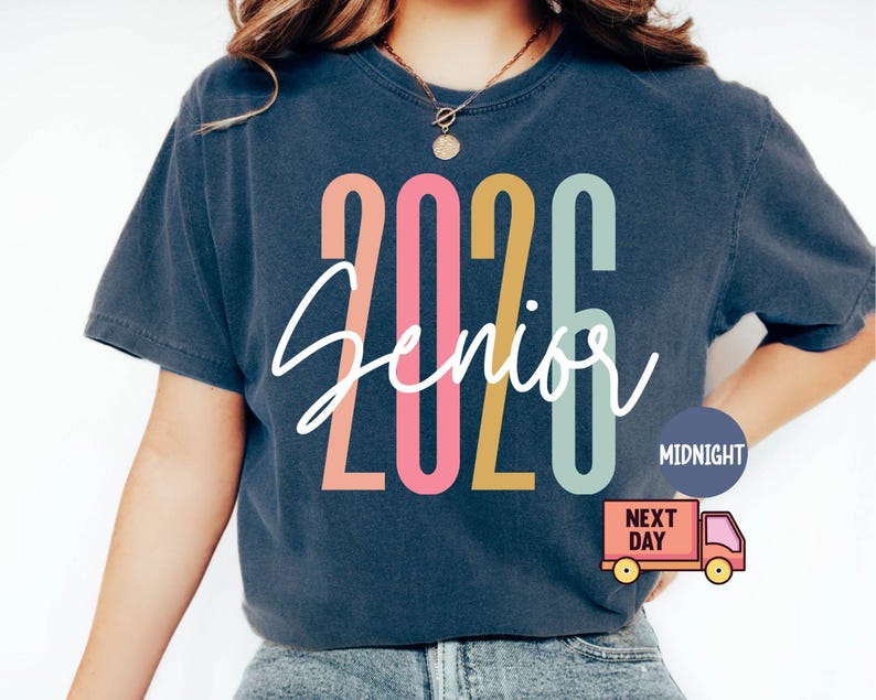 Camiseta Senior 2026 de Comfort Colors®, camiseta retro Senior, camiseta retro Senior 2026, camiseta Senior, camiseta Senior de la generación 2026, regalo de graduación imagen 7