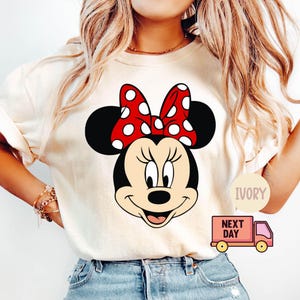 Comfort Colors® Minnie Mouse T Shirt, Disney Minnie Shirt, Minnie Checkered Shirt, Disney Gift Shirts, Disney Shirts Kids, Minnie Shirt
