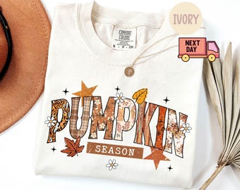 Comfort Colors® Pumpkin Season T-Shirt, Autumn Fall Shirt, Thanksgiving Shirt, Fall Pumpkin Shirt, Gift for Her, Pumpkin Season Shirt, Gift