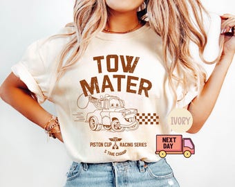 Comfort Colors® Tow Mater Shirt, Disney Cars Shirt, Disney Pixar Shirt, Tow Mater Tshirt, Cars Birthday Shirt,Disney Family Trip 2025 Shirts