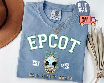 Comfort Colors® Epcot Est 1982 Shirt, Epcot Shirt, Walt Disney World Shirt, Mickey Head Coquette Bow Epcot Tee, Disney Family Trip Shirt