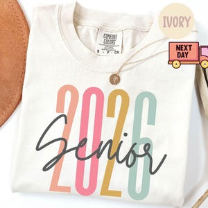 Comfort Colors® Senior 2026 Shirt, Senior Retro Shirt, Senior 2026 Retro Shirt, Seniors Shirt, Class of 2026 Senior Shirt, Graduation Gift