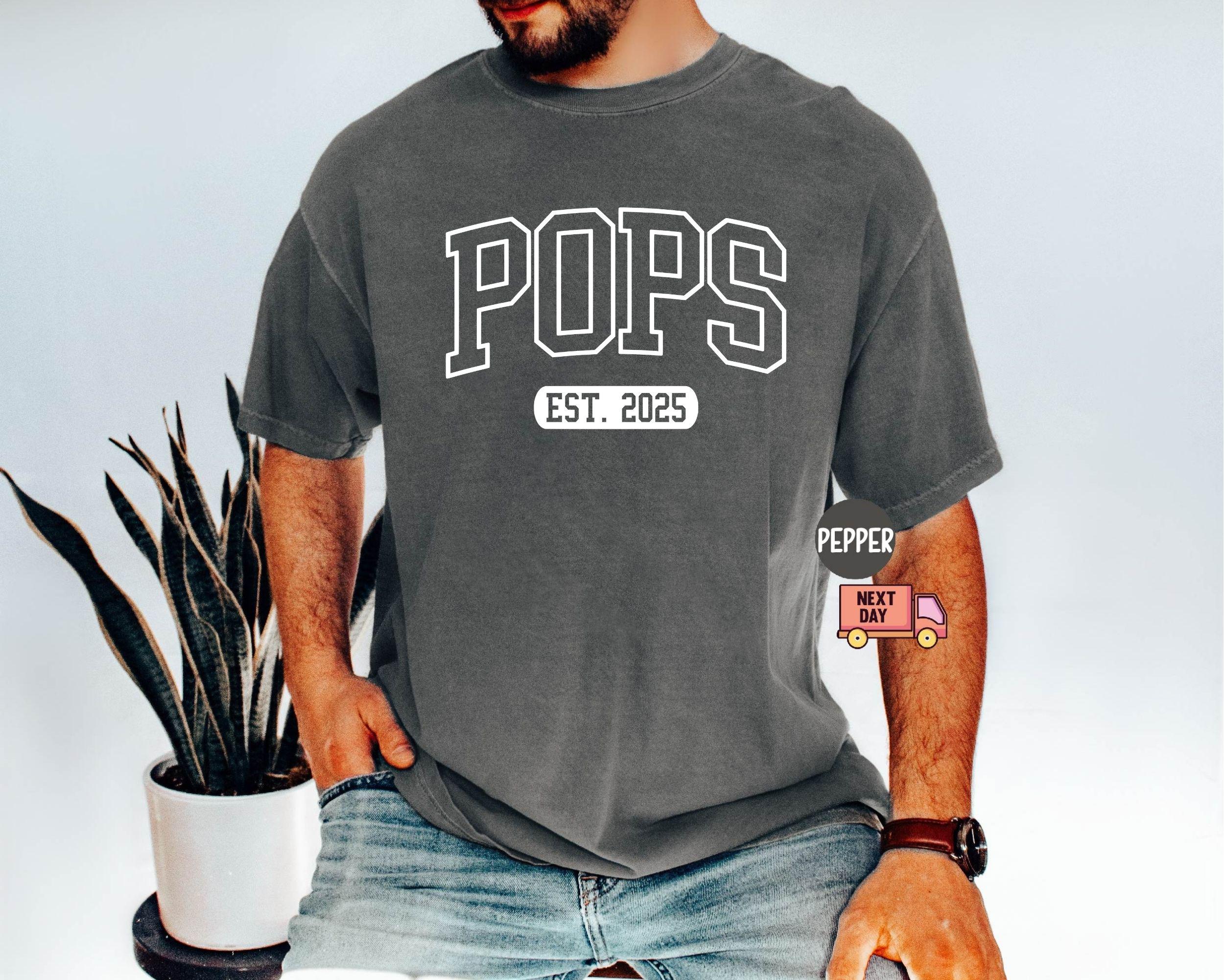 Comfort Colors® Pops EST Shirt Custom Gift for Grandpa, Father's
