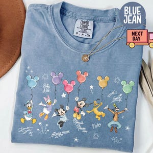 Comfort Colors® Retro Disney Mickey and Friends Signatures, Disney Vacation Shirt, Magic Kingdom Shirt, Disneyland Tee, Disneyworld Shirt