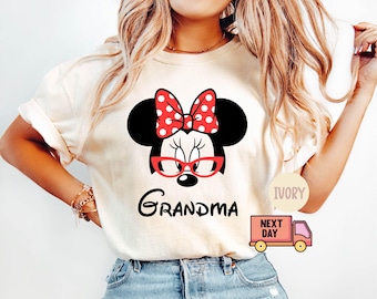 Comfort Colors Disney Grandpa and Grandma Shirt, Mickey Grandpa Tee,Minnie Grandma Tee,Grandparents Tee,Mickey and Minnie Gift,Disney Couple
