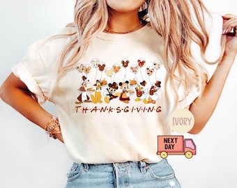 Comfort Colors® Mickey And Friends Thanksgiving Shirt, Disney Thanksgiving T-Shirt, Happy Thanksgiving Shirt, Gift For Thanksgiving