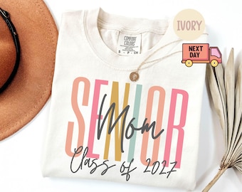 Comfort Colors® Senior Class of 2027 Family Shirts, Gradution Family Matching T-Shirts, Senior Mom Graduation Shirt, Gift for Senior Dad