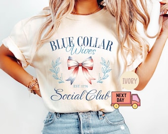 Comfort Colors® Blue Collar Wives Club Shirt, Blue Collar Wife T-shirt, Gift for Wife, Mothers Day Gift, Wifey Shirt, Spoiled Wife Shirt
