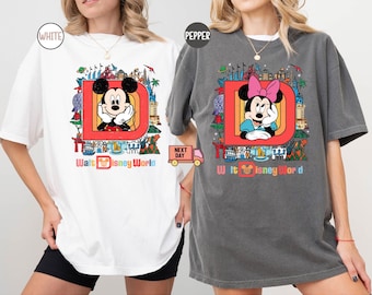 Vintage Walt Disneyworld Shirt, Comfort Colors Disney All Characters Shirt, Mickey And Friends Shirt, Disney Group Shirt, Disney Family Tee