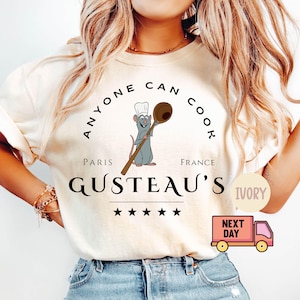 Comfort Colors® Disney shirt ratatouille, shirt schattige muis Disney, shirt chef-kok Remy, shirt Pixar Ratatouille, shirt Remy Gusteau, Disney Trip