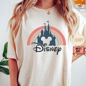 Disney Rainbow Castle Shirt, Disney Comfort Color Castle Shirt, Disney Family Shirt, Disney Retro Shirt, Disney Shirt, Disney Matching Shirt