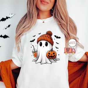 Halloween Ghost Comfort Colors Shirt, Cute Ghost Shirt, Womens Halloween Shirt, Cute Fall Shirt, Spooky Season Shirt, Gift For Halloween
