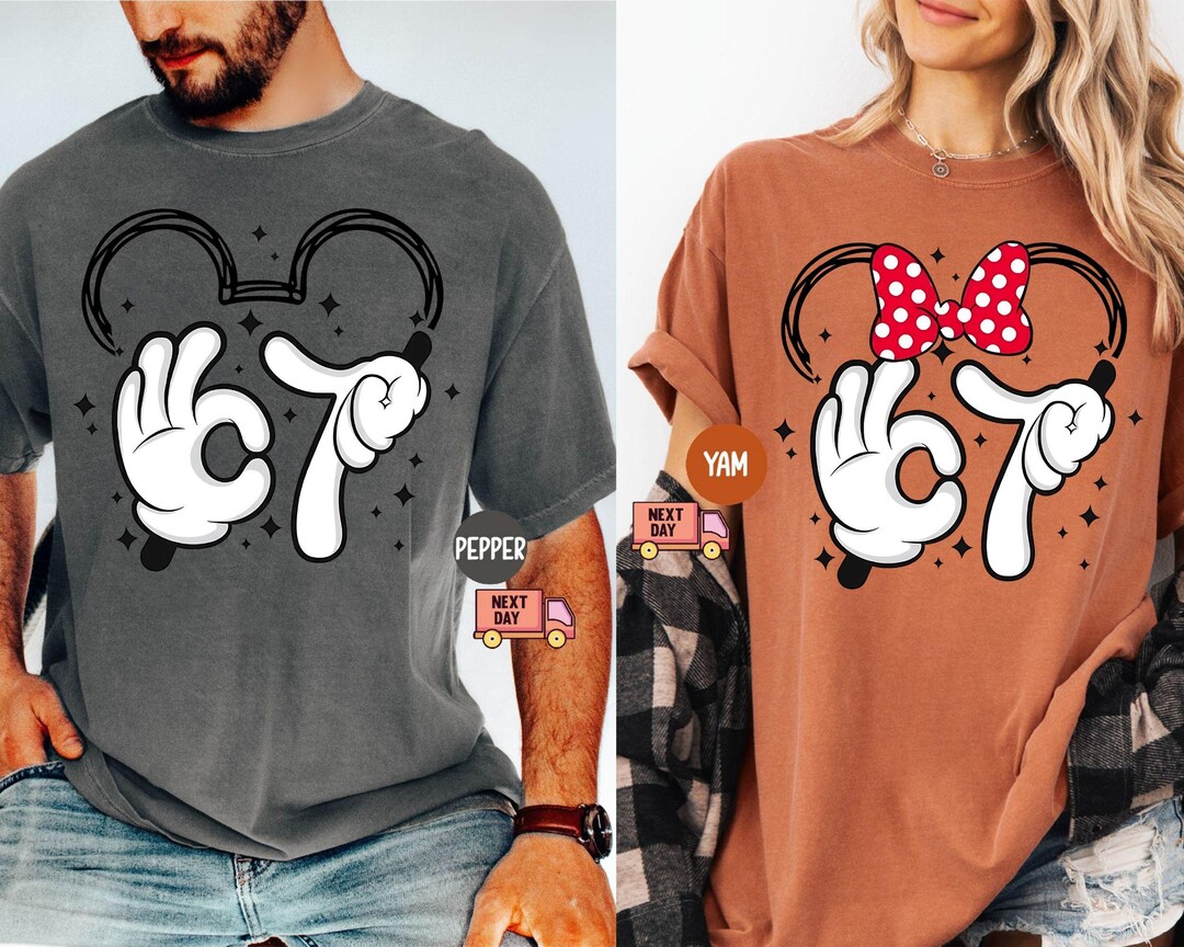 Comfort Colors® Disney Mickey and Minnie Six Seven Meme Shirt