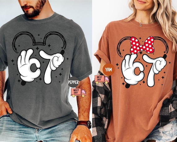 Comfort Colors® Disney Mickey and Minnie Six Seven Meme Shirt