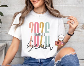 Camiseta Comfort Colors® personalizada para la promoción de 2026, camiseta de graduación personalizada, regalo para graduación, regalo de graduación