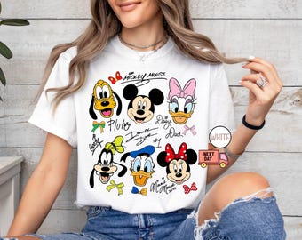 Camiseta clásica de Mickey y sus amigos de Comfort Colors®, camiseta mágica, camiseta con personajes de Disney, camiseta con cabeza de ratón de Disney, regalo de Mickey y compañía