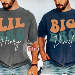 Comfort Color Big Brother Shirts, Little Brother Shirts, Big Bro Lil Bro Matching Shirts, Big Bro  T-Shirt, Lil Bro T-Shirt, Sibling Shirt