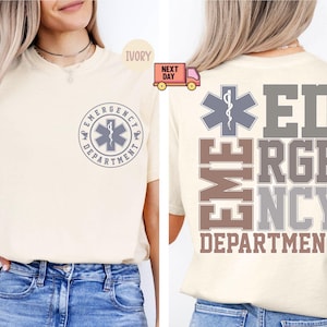 Camiseta Comfort Colors® para el Departamento de Urgencias, Enfermera de Urgencias, Técnico de Urgencias, Enfermero de Urgencias, Medicina de Urgencias, Enfermero de Traumatología