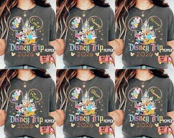 Koszulka Comfort Colors® Custom Disney Trip 2026, Koszulka Disney Trip, Koszulka Disney Family Vacation, Koszulka Disney World Family Matching Shirt