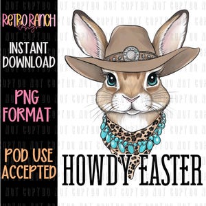 Howdy Easter PNG | TShirt Design | Sublimation | Digital Download | Digital Design | Trendy TShirt | PNG | PNG Download | Easter | Western