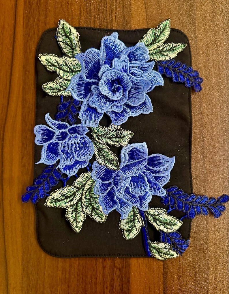 Glamorous Ostomy Bag Cover, Blue Flowers